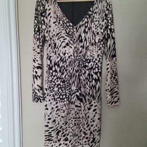 Long sleeve leopard print cocktail drrss